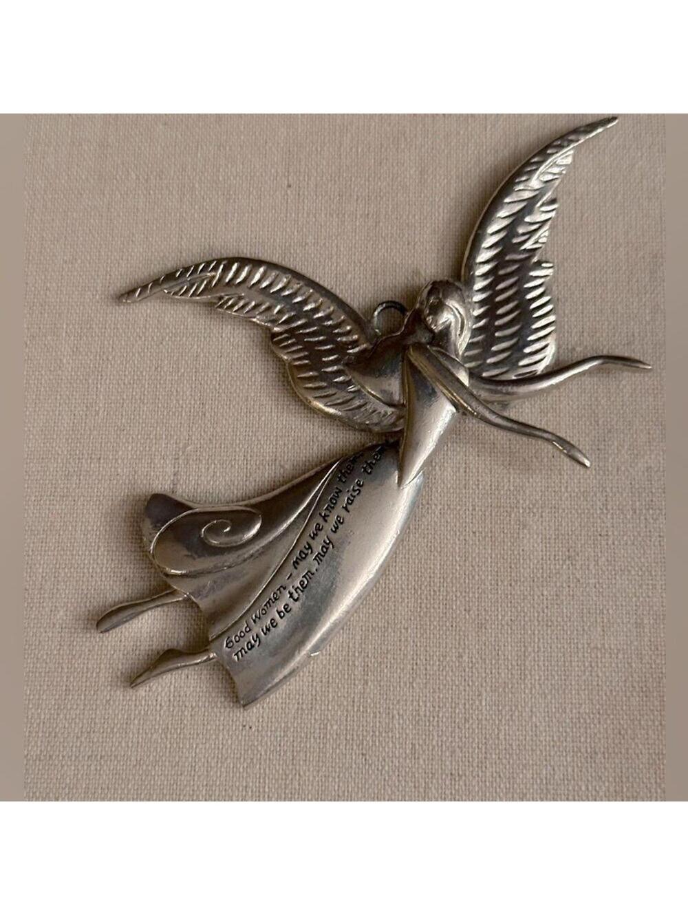 Vintage Silver Angel with engraved sentiment